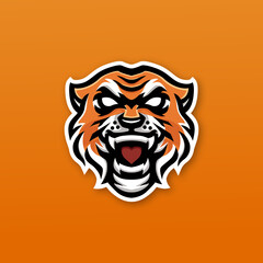 tiger head mascot esport logo design