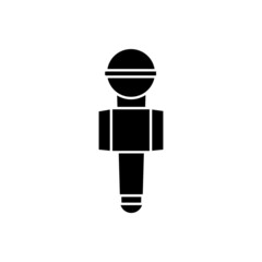 Microphone icon vector. Mic illustration sign. Karaoke symbol.