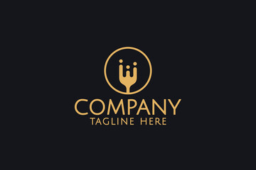 Family meal logo vector graphic with a combination of a fork and family as the icon for any business especially for catering, restaurant, cafe, hospitality, food and beverage, etc.