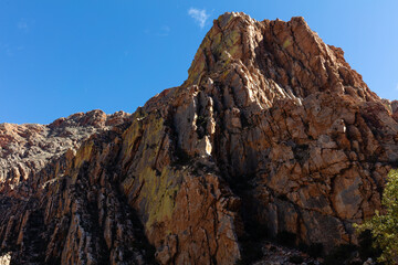 Contorted rock formations in the Swartberg pass near Prince Albert in South Africa