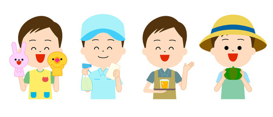 動きのあるいろいろな職業