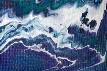 Abstract Fluid Art Painting Background. Acrylic Pour. Modern Contemporary Art. Canvas texture. Creative Liquid Acrylic Pouring Technique. Mixing Paints Wallpaper