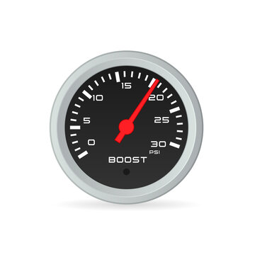 Boost gauge icon. Clipart image isolated on white background