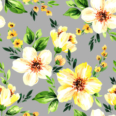 Floral seamless pattern. Fabric and packaging design.	
