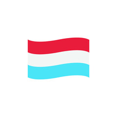 Luxembourg flag emoji vector