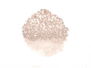 Splash with glitter on white background. Design element, place for text, beauty, fashion