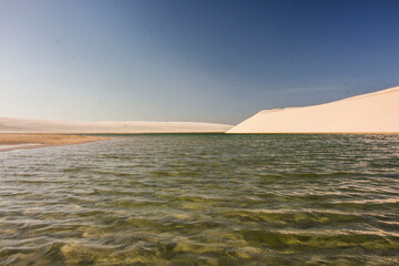 Desert lake Lencois Maranhenses Brazil