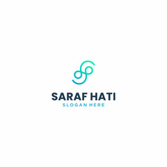 Fototapeta premium Initial SH logo design. letter SH logo inspiration. minimalist logo in modern style and line art