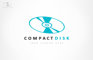 compact disk logo vector design