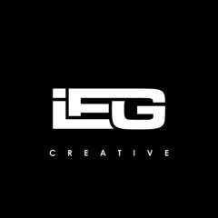 IEG Letter Initial Logo Design Template Vector Illustration