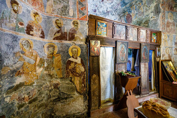 The historic orthodox church of Densus in Romania