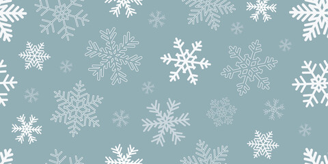 bright blue seamless snowflake christmas winter background