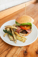 Burguer with fries