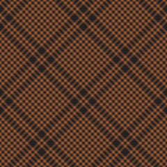 Orange Diagonal Plaid Tartan textured Seamless Pattern Design