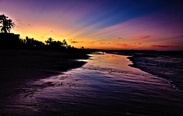 Beach Sunset, Purple, Cumbuco, Ceara, route of emotions, Brazil