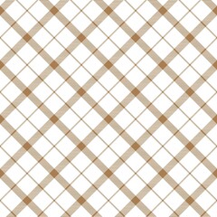 Brown Diagonal Plaid Tartan textured Seamless Pattern Design