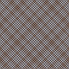 Brown Diagonal Plaid Tartan textured Seamless Pattern Design