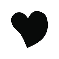 Vintage heart icon vector set. love illustration sign collection. romance symbol.