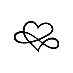 Vintage heart icon vector set. love illustration sign collection. romance symbol.