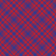 Red Navy Diagonal Plaid Tartan textured Seamless Pattern Design