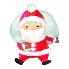 サンタクロース　水彩　クリスマス