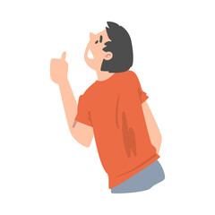 Male as Social Media Follower and Subscriber Showing Adoration with Thumb Up Vector Illustration