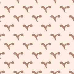 Nude Color Vector Seamless Pattern Pastel Background. Brown and Beige Minimal Trendy Colors. Brush Hand Painted elements of Design