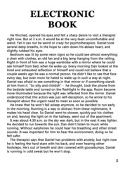 Naklejka premium Page with part of literary composition for reading via ebook, illustration