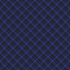 Blue Diagonal Plaid Tartan textured Seamless Pattern Design