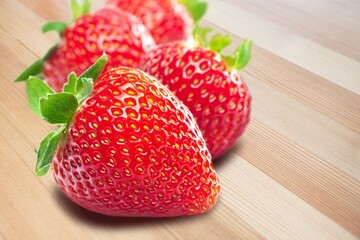 Delicious ripe red sweet whole strawberries collection