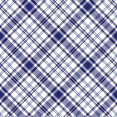 Blue Diagonal Plaid Tartan textured Seamless Pattern Design