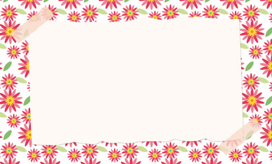 papel para nota y textura floral