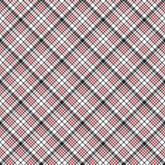 Red Diagonal Plaid Tartan textured Seamless Pattern Design
