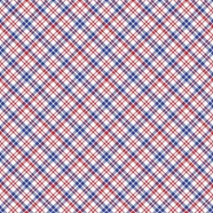 Red Diagonal Plaid Tartan textured Seamless Pattern Design