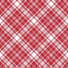 Red Diagonal Plaid Tartan textured Seamless Pattern Design