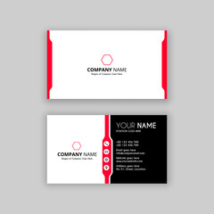 RED AND BLACK BUSINESS CARD VECTOR TEMPLATE