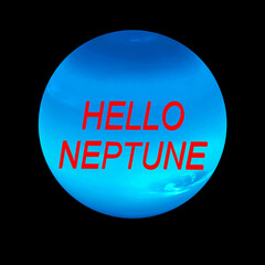 3D illustration,3D rendering,Hello planet on black background