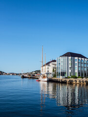 Fototapeta premium Blick auf die Stadt Arendal in Norwegen
