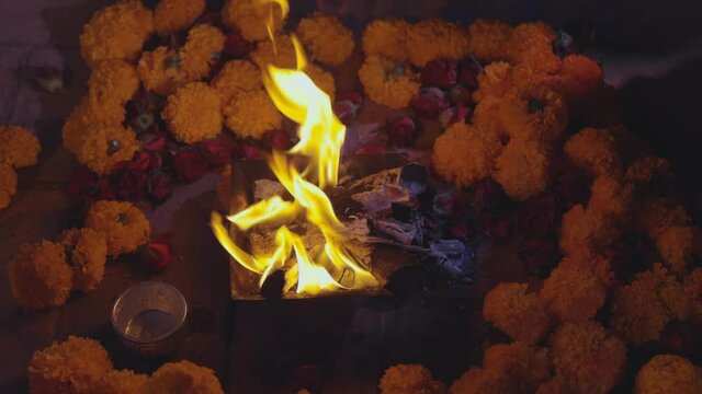 Religious ceremony for Agni the Hindu fire god