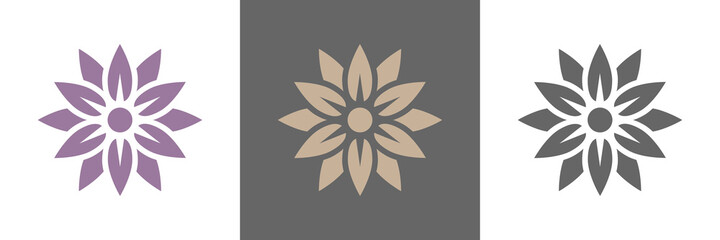 Blumen Blüte Vektor Logos naturfarben