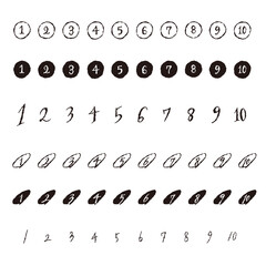 手描き風数字
