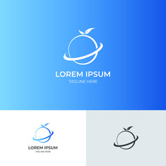 Planet nutrition logo design template