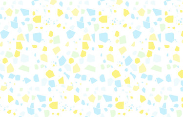 青緑、黄色のテラコッタタイル風パターン背景素材