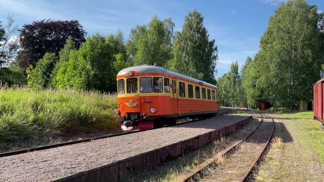 Schmalspurbahn "Smalsp&aring;ret" als Museumsbahn von Hultsfred nach V&auml;stervik in Schweden
