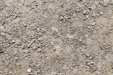 A close view of the rock and stone gravel surface.