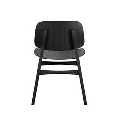 modern black pine kitchen chair isolate on white background