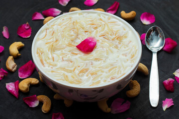 Sweet Indian dish kheer is made of milk sugar and Vermicelli.