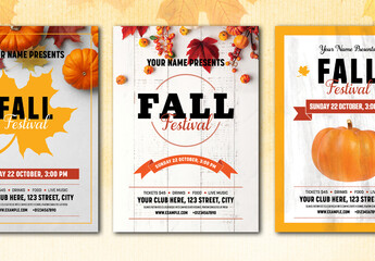 3 Fall Festival Flyer Layouts