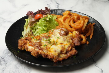 Cheesy chicken cutlet