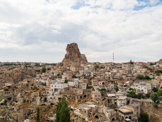 Fototapeta na wymiar View of the Uchisar fortress, Turkey
